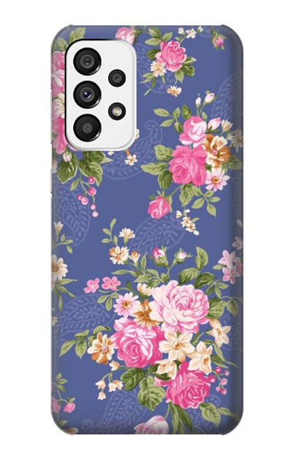 W3265 Vintage Flower Pattern Hard Case and Leather Flip Case For Samsung Galaxy A73 5G