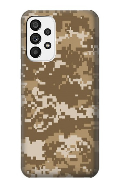 W3294 Army Desert Tan Coyote Camo Camouflage Hard Case and Leather Flip Case For Samsung Galaxy A73 5G