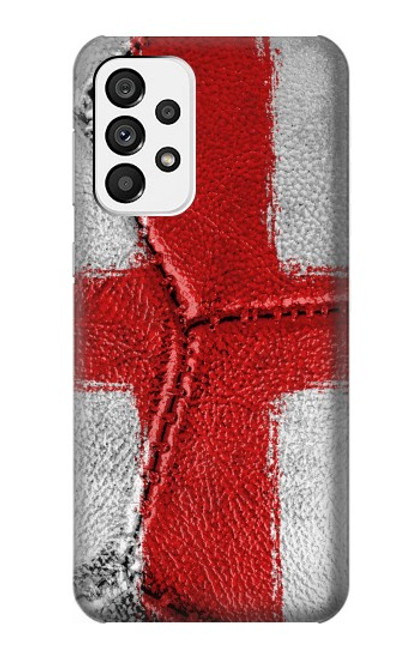 W3316 England Flag Vintage Football Graphic Hard Case and Leather Flip Case For Samsung Galaxy A73 5G