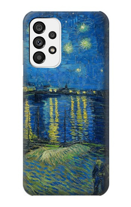 W3336 Van Gogh Starry Night Over the Rhone Hard Case and Leather Flip Case For Samsung Galaxy A73 5G