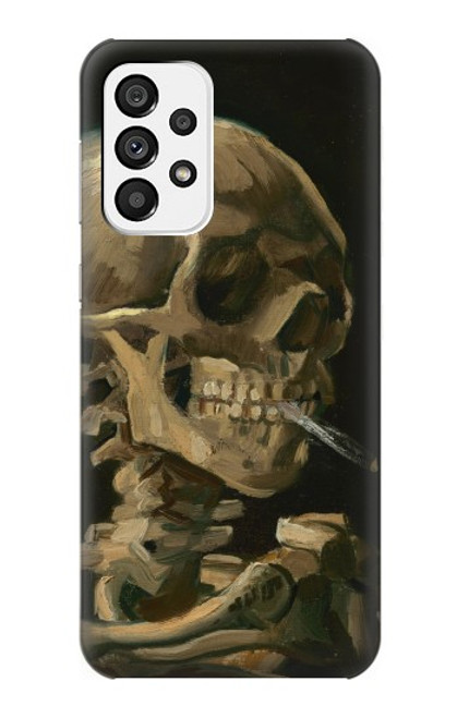 W3358 Vincent Van Gogh Skeleton Cigarette Hard Case and Leather Flip Case For Samsung Galaxy A73 5G