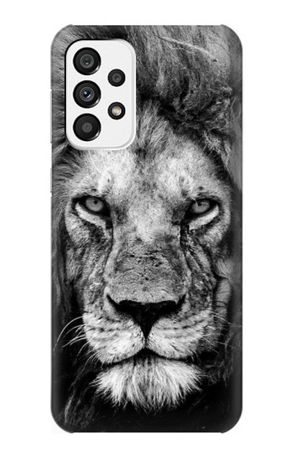 W3372 Lion Face Hard Case and Leather Flip Case For Samsung Galaxy A73 5G