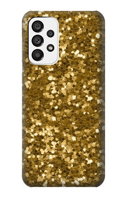 W3388 Gold Glitter Graphic Print Hard Case and Leather Flip Case For Samsung Galaxy A73 5G