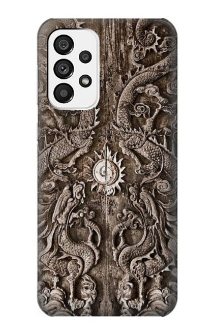 W3395 Dragon Door Hard Case and Leather Flip Case For Samsung Galaxy A73 5G