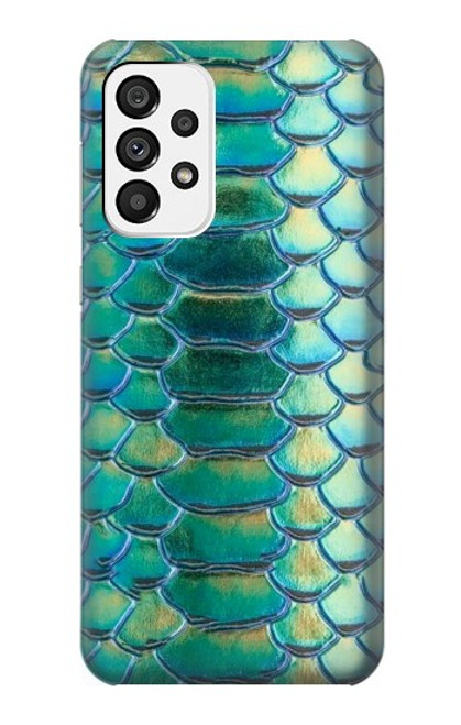 W3414 Green Snake Scale Graphic Print Hard Case and Leather Flip Case For Samsung Galaxy A73 5G