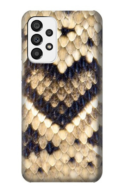 W3417 Diamond Rattle Snake Graphic Print Hard Case and Leather Flip Case For Samsung Galaxy A73 5G