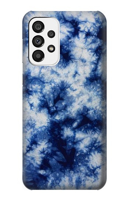 W3439 Fabric Indigo Tie Dye Hard Case and Leather Flip Case For Samsung Galaxy A73 5G