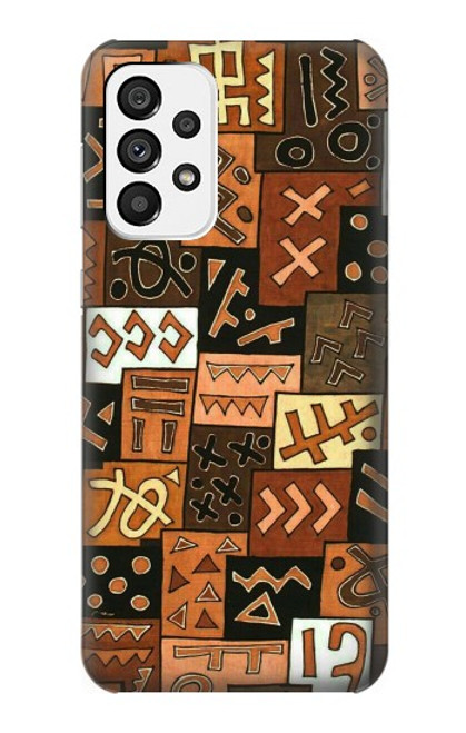 W3460 Mali Art Pattern Hard Case and Leather Flip Case For Samsung Galaxy A73 5G