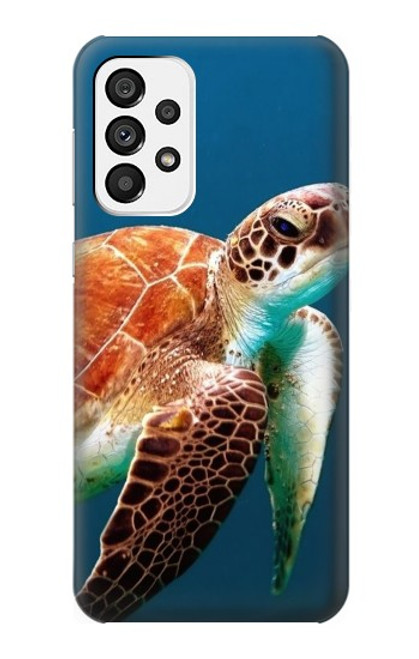 W3497 Green Sea Turtle Hard Case and Leather Flip Case For Samsung Galaxy A73 5G