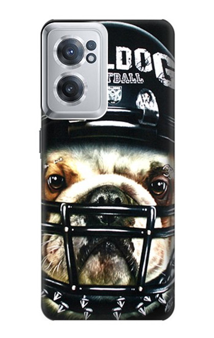 W0098 Bulldog American Football Hard Case and Leather Flip Case For OnePlus Nord CE 2 5G