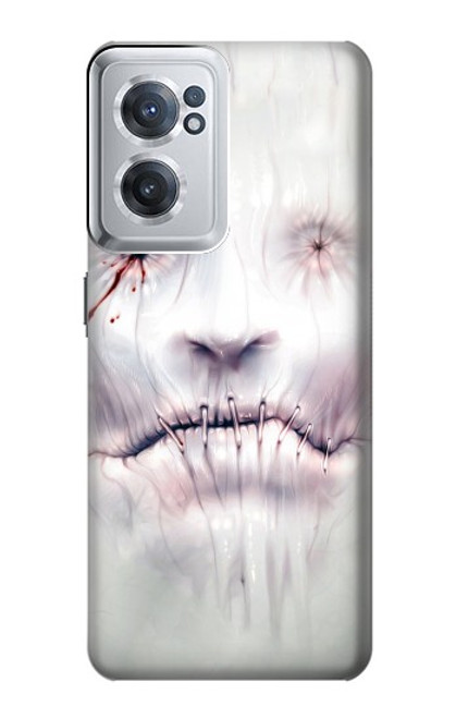 W0884 Horror Face Hard Case and Leather Flip Case For OnePlus Nord CE 2 5G