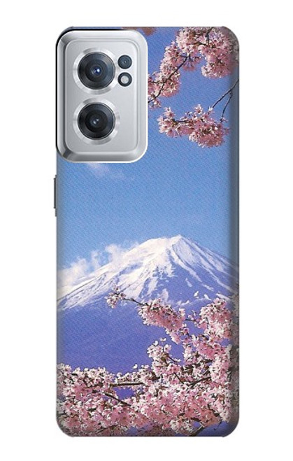 W1060 Mount Fuji Sakura Cherry Blossom Hard Case and Leather Flip Case For OnePlus Nord CE 2 5G