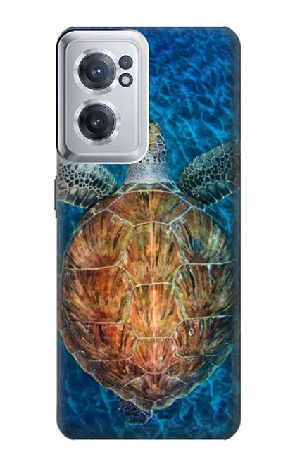 W1249 Blue Sea Turtle Hard Case and Leather Flip Case For OnePlus Nord CE 2 5G