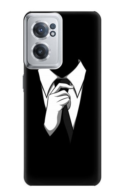 W1591 Anonymous Man in Black Suit Hard Case and Leather Flip Case For OnePlus Nord CE 2 5G