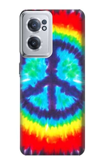 W1870 Tie Dye Peace Hard Case and Leather Flip Case For OnePlus Nord CE 2 5G