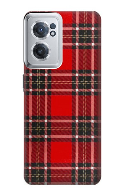 W2374 Tartan Red Pattern Hard Case and Leather Flip Case For OnePlus Nord CE 2 5G