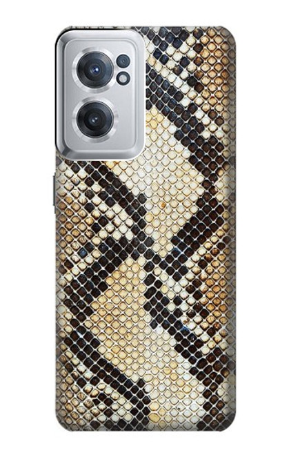 W2703 Snake Skin Texture Graphic Printed Hard Case and Leather Flip Case For OnePlus Nord CE 2 5G