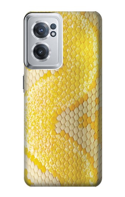 W2713 Yellow Snake Skin Graphic Printed Hard Case and Leather Flip Case For OnePlus Nord CE 2 5G