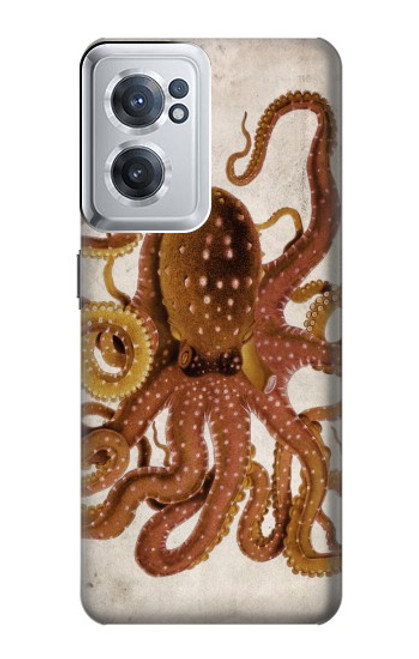 W2801 Vintage Octopus Hard Case and Leather Flip Case For OnePlus Nord CE 2 5G