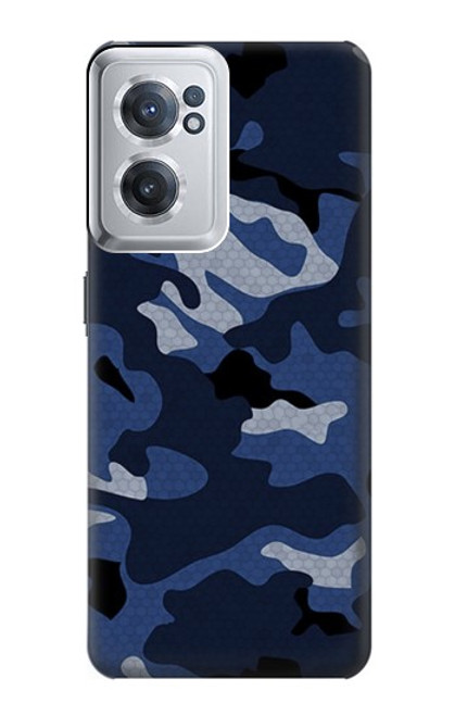 W2959 Navy Blue Camo Camouflage Hard Case and Leather Flip Case For OnePlus Nord CE 2 5G