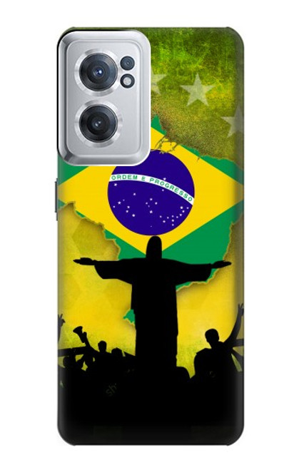 W2981 Brazil Football Soccer Hard Case and Leather Flip Case For OnePlus Nord CE 2 5G