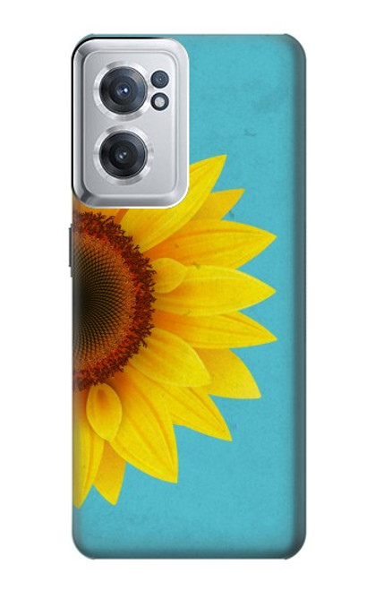 W3039 Vintage Sunflower Blue Hard Case and Leather Flip Case For OnePlus Nord CE 2 5G