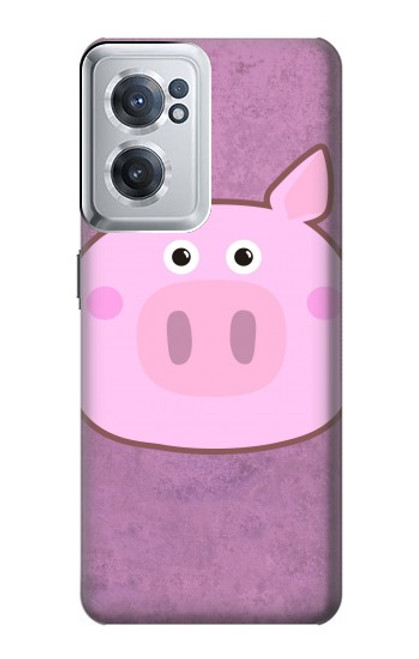 W3269 Pig Cartoon Hard Case and Leather Flip Case For OnePlus Nord CE 2 5G