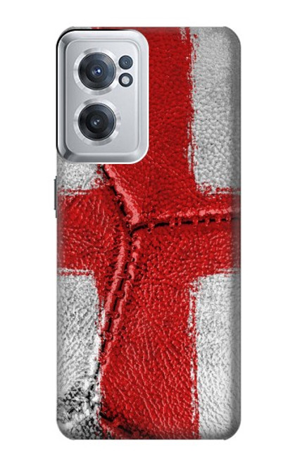 W3316 England Flag Vintage Football Graphic Hard Case and Leather Flip Case For OnePlus Nord CE 2 5G