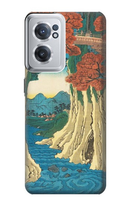 W3348 Utagawa Hiroshige The Monkey Bridge Hard Case and Leather Flip Case For OnePlus Nord CE 2 5G