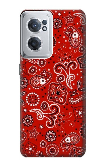 W3354 Red Classic Bandana Hard Case and Leather Flip Case For OnePlus Nord CE 2 5G