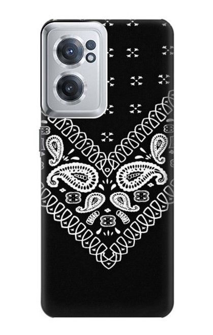 W3363 Bandana Black Pattern Hard Case and Leather Flip Case For OnePlus Nord CE 2 5G