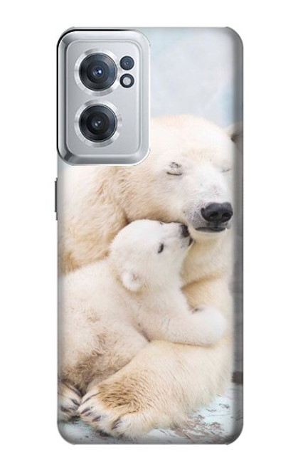 W3373 Polar Bear Hug Family Hard Case and Leather Flip Case For OnePlus Nord CE 2 5G