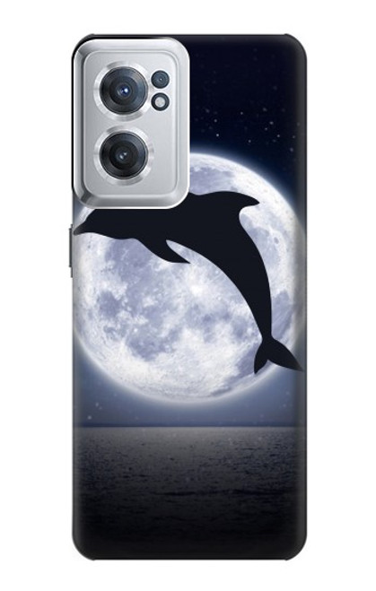 W3510 Dolphin Moon Night Hard Case and Leather Flip Case For OnePlus Nord CE 2 5G