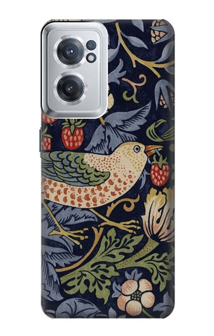 W3791 William Morris Strawberry Thief Fabric Hard Case and Leather Flip Case For OnePlus Nord CE 2 5G