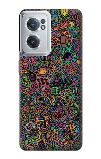 W3815 Psychedelic Art Hard Case and Leather Flip Case For OnePlus Nord CE 2 5G