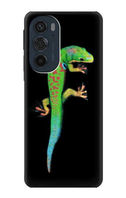 W0125 Green Madagascan Gecko Hard Case and Leather Flip Case For Motorola Edge 30 Pro