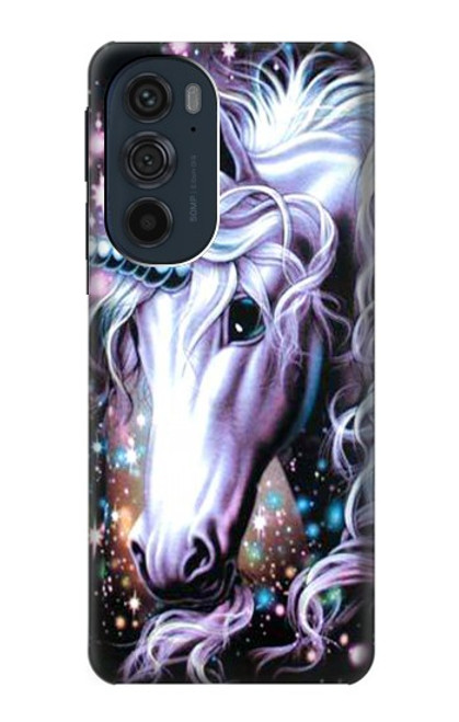 W0749 Unicorn Horse Hard Case and Leather Flip Case For Motorola Edge 30 Pro