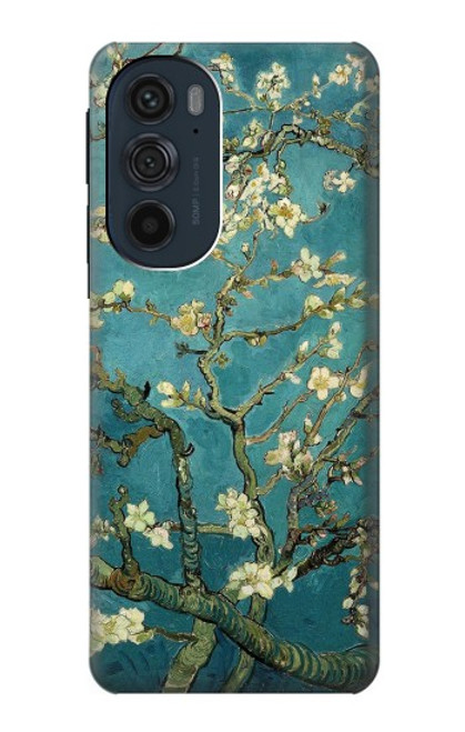 W0842 Blossoming Almond Tree Van Gogh Hard Case and Leather Flip Case For Motorola Edge 30 Pro