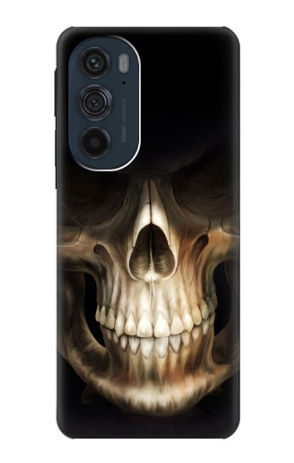 W1107 Skull Face Grim Reaper Hard Case and Leather Flip Case For Motorola Edge 30 Pro