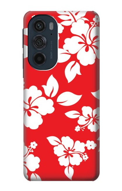 W1949 Hawaiian Hibiscus Pattern Hard Case and Leather Flip Case For Motorola Edge 30 Pro