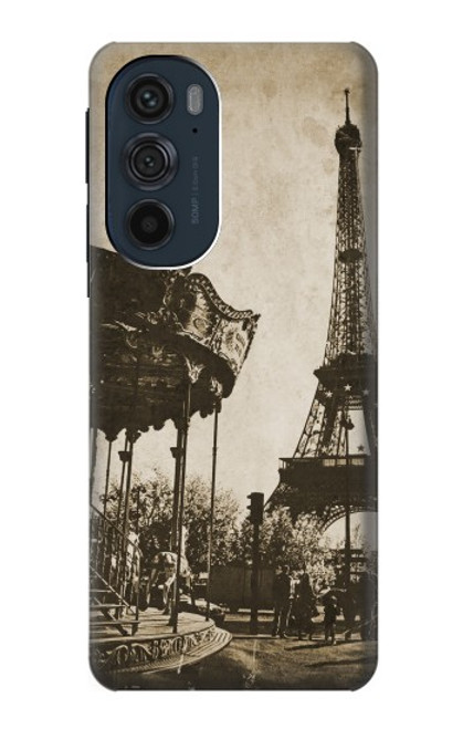 W2174 Eiffel Tower Vintage Paris Hard Case and Leather Flip Case For Motorola Edge 30 Pro