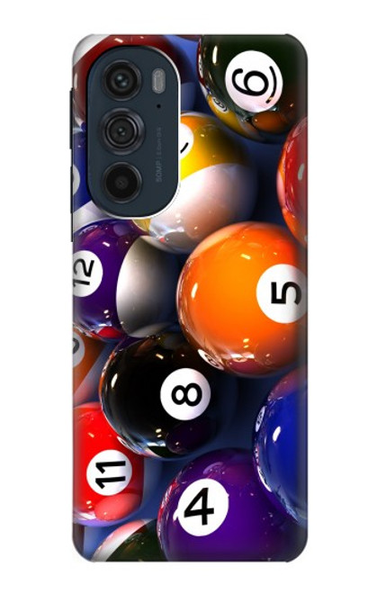 W2238 Billiard Pool Ball Hard Case and Leather Flip Case For Motorola Edge 30 Pro