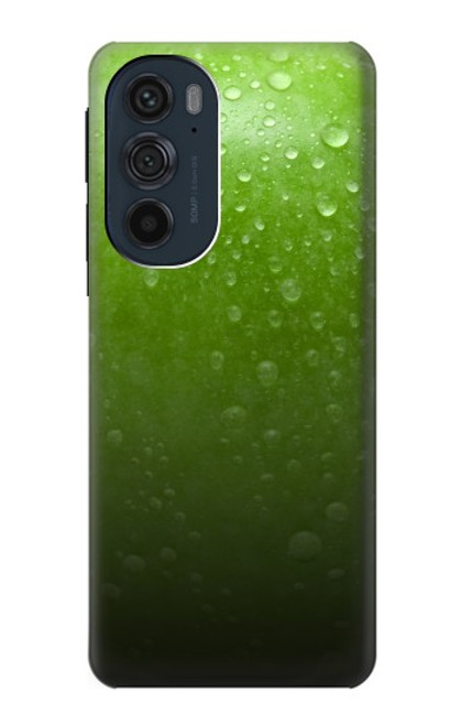 W2475 Green Apple Texture Seamless Hard Case and Leather Flip Case For Motorola Edge 30 Pro