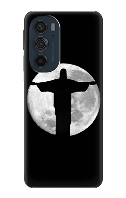 W2511 Jesus Statue Christ Rio de Janeiro Hard Case and Leather Flip Case For Motorola Edge 30 Pro