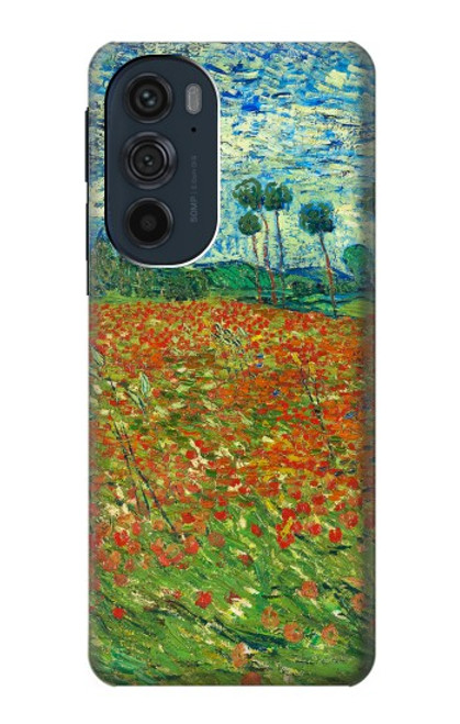 W2681 Field Of Poppies Vincent Van Gogh Hard Case and Leather Flip Case For Motorola Edge 30 Pro