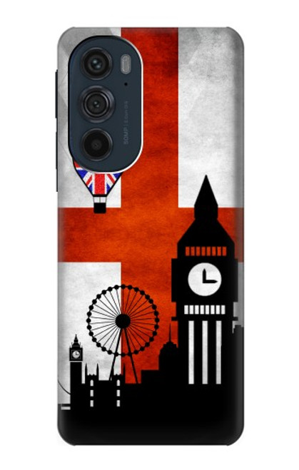 W2979 England Football Soccer Hard Case and Leather Flip Case For Motorola Edge 30 Pro