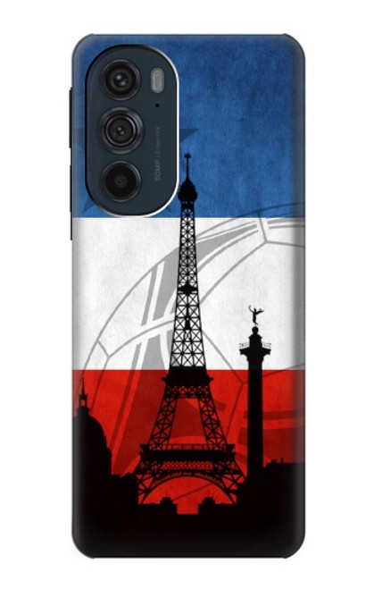 W2980 France Football Soccer Hard Case and Leather Flip Case For Motorola Edge 30 Pro