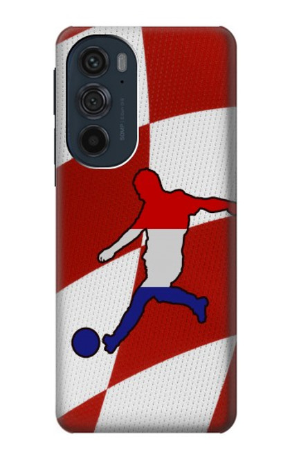 W2993 Croatia Football Soccer Hard Case and Leather Flip Case For Motorola Edge 30 Pro