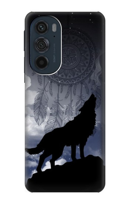 W3011 Dream Catcher Wolf Howling Hard Case and Leather Flip Case For Motorola Edge 30 Pro