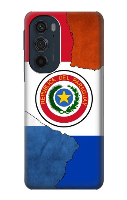 W3017 Paraguay Flag Hard Case and Leather Flip Case For Motorola Edge 30 Pro